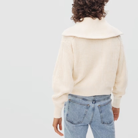 Everlane | Chunky Cardigan Knit | Canvas Cream | Size M - Picture 5 of 9